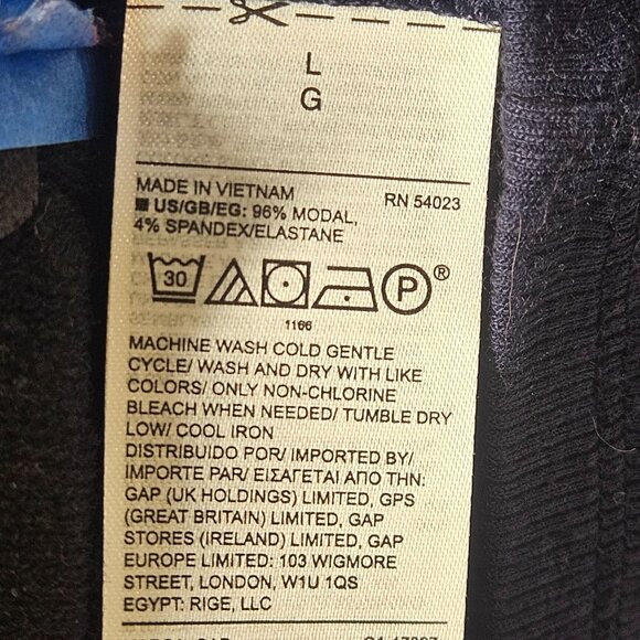 NWT, Modal Comfy Super Soft Layered, Gap Long Sleeve Mock Neck Top Navy Ribbed K - Picture 7 of 11